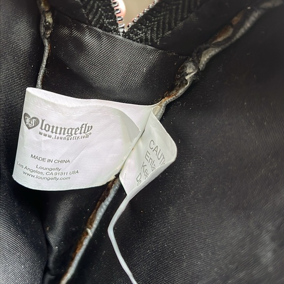 Loungefly Tinker Bell Crossbody black skull purse - Picture 9 of 12